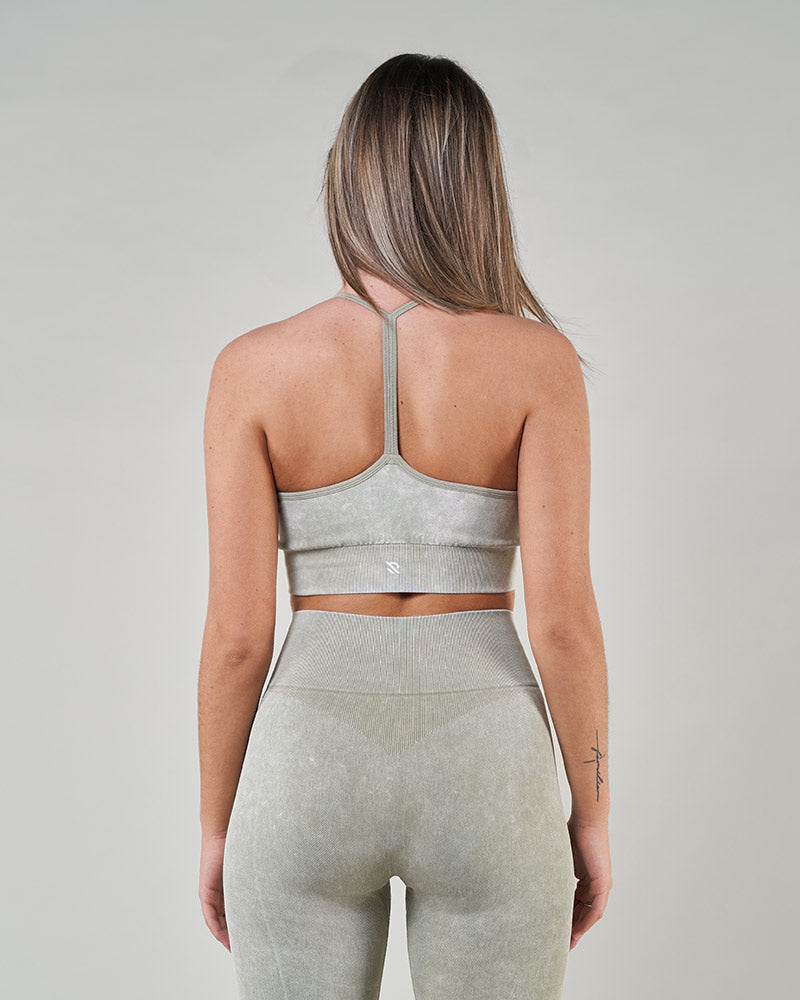 Brassière LUNA vert sechage rapide activewear pour musculation, crossfit, course à pied et yoga