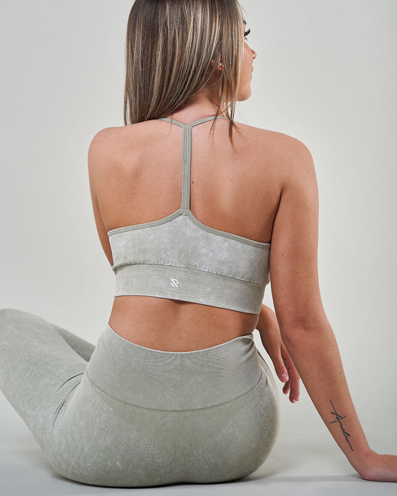Brassière de sport LUNA, couleur vert, alliance de style et performance originale bretelle dos style et confort