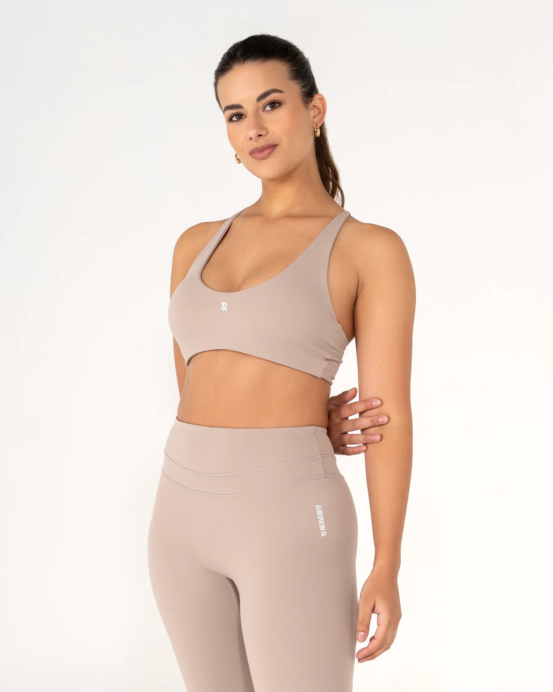 Brassière AMY camel Reaverfit pour femme idéale pour la musculation