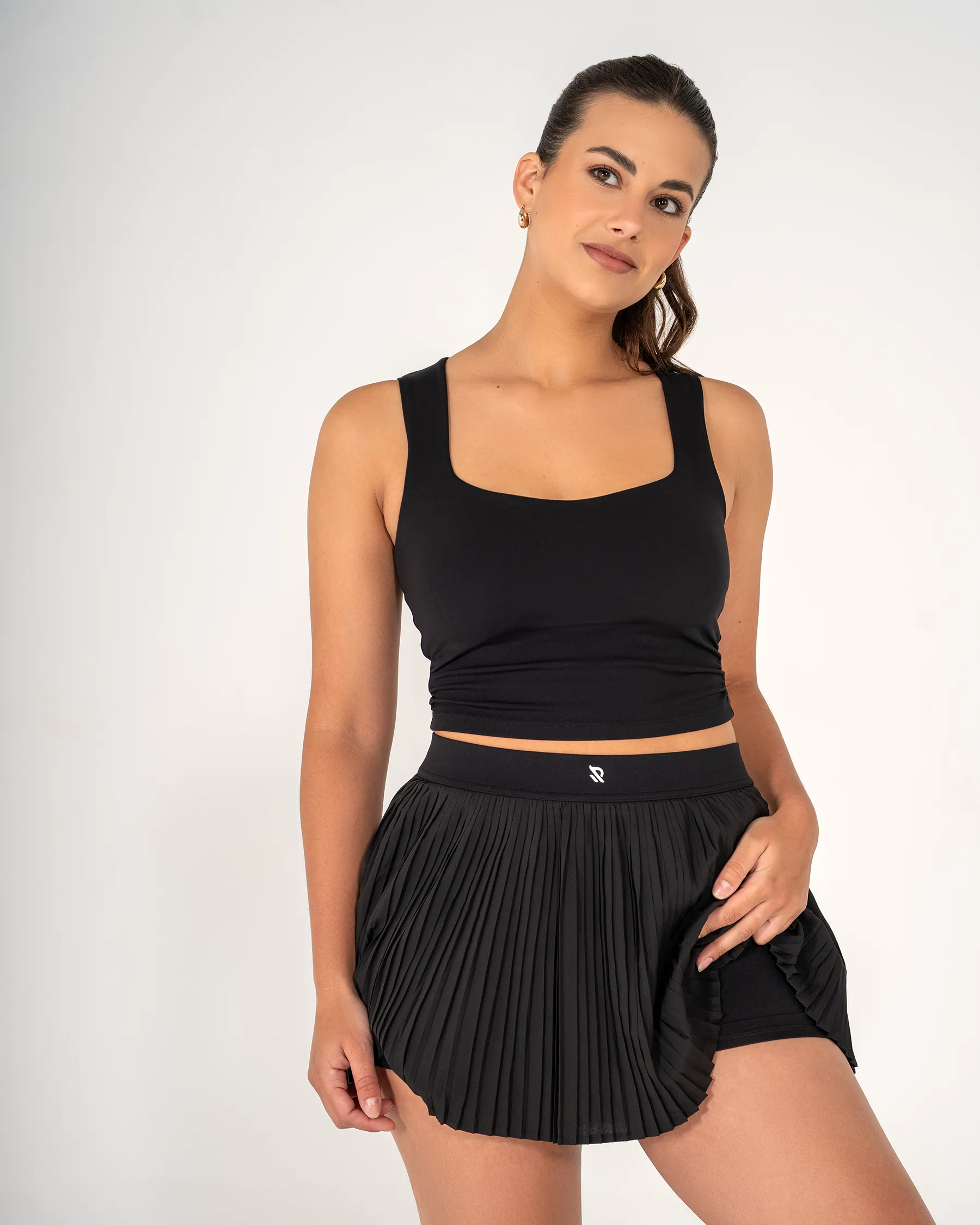 Jupe-short Aria noire Reaverfit pour femme idéale pour le Pilates