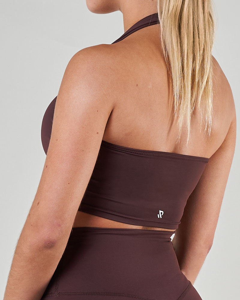Reaverfit, Sport, Chic, Femme, Athlétique, Brassière, Activewear, Dos nu, Marron, Élégant, Moderne