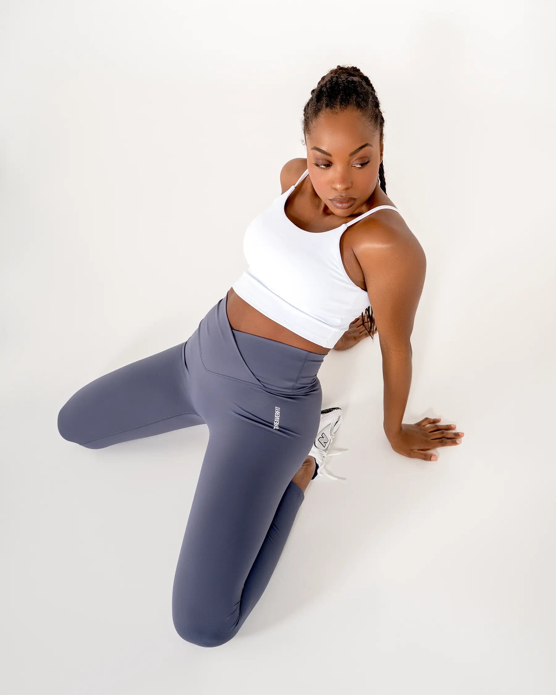 Legging CALY bleu Reaverfit pour femme, parfait pour passer de la salle de sport à la ville