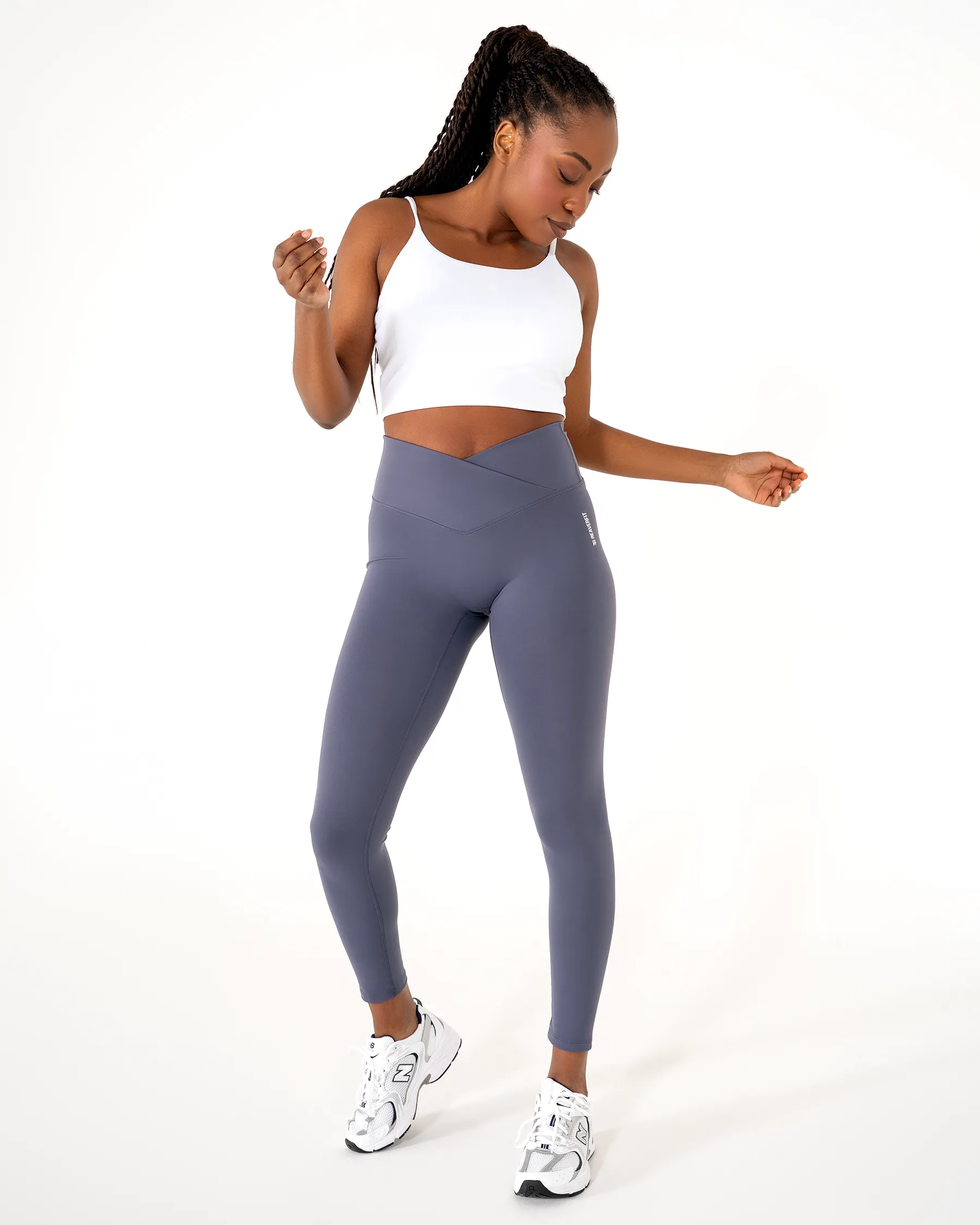 Legging CALY bleu Reaverfit pour femme, respirant et adapté aux entraînements fitness