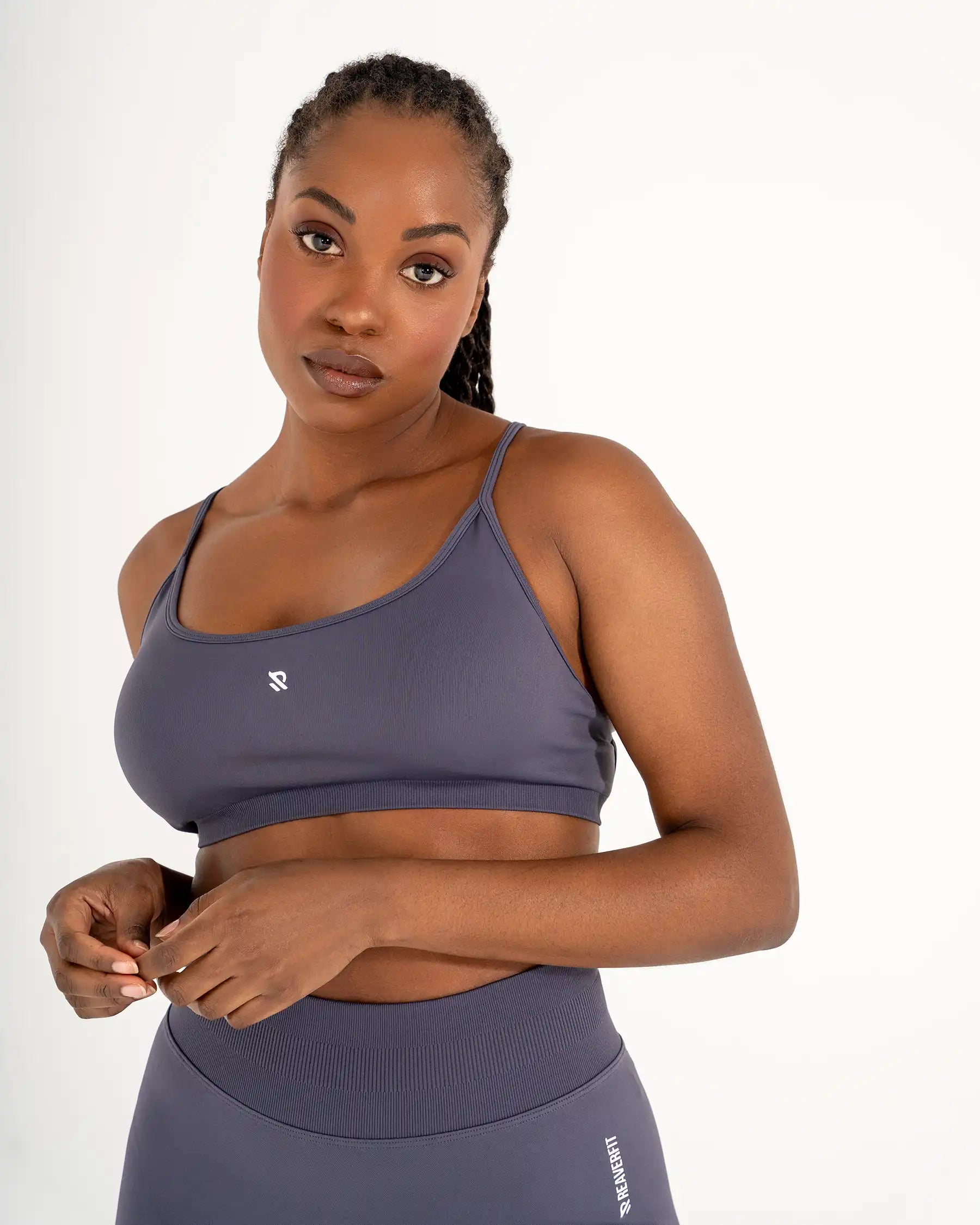 Bralette con espalda cruzada azul marino CORE