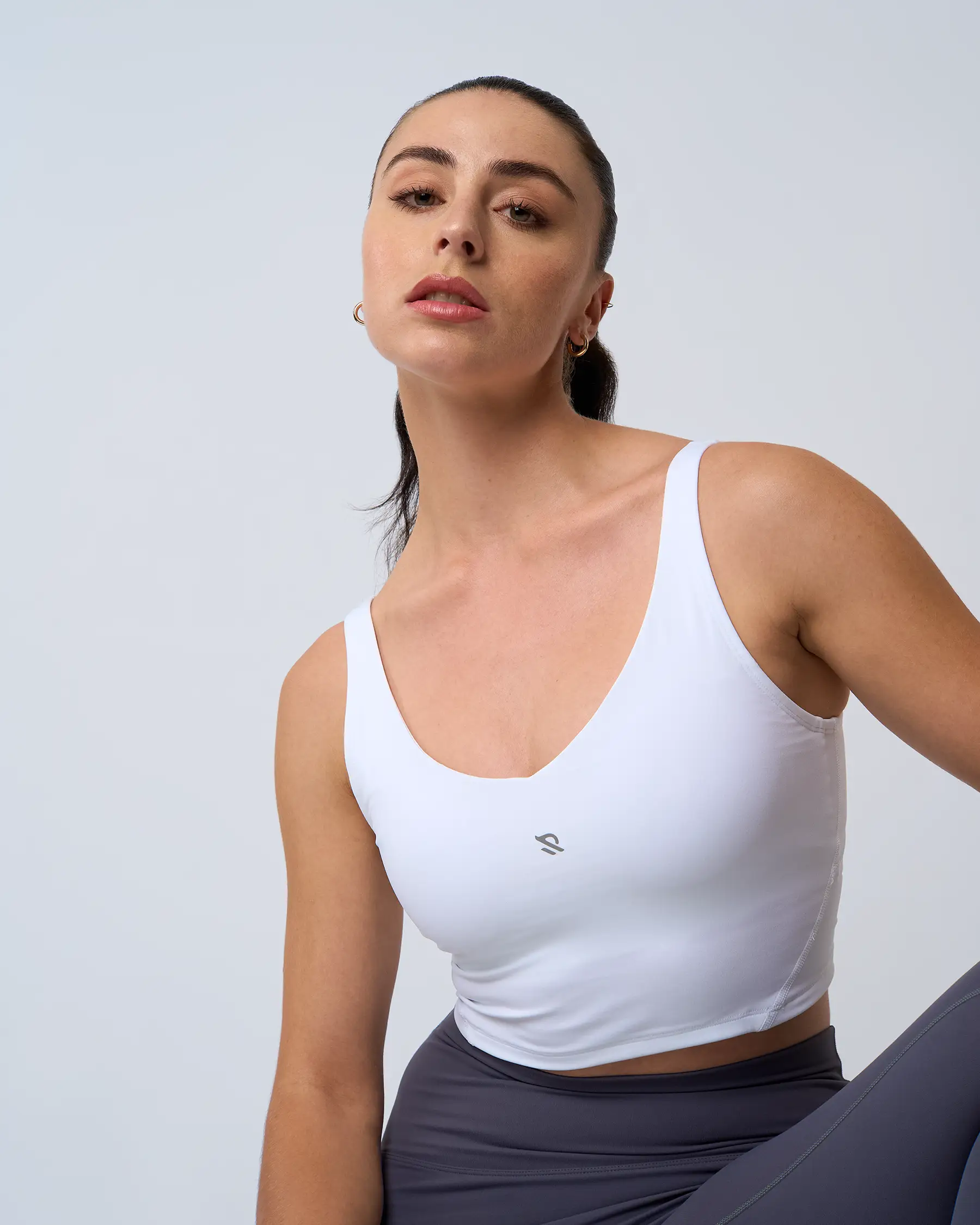 Camiseta sin mangas con sujetador integrado PURE White