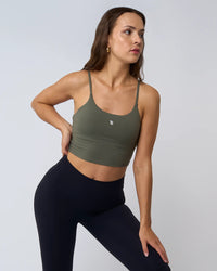Top corto con sujetador integrado MYRA Verde