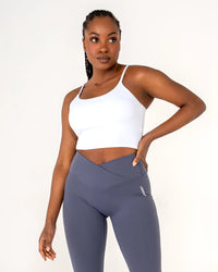 MYRA Top corto blanco con sujetador incorporado