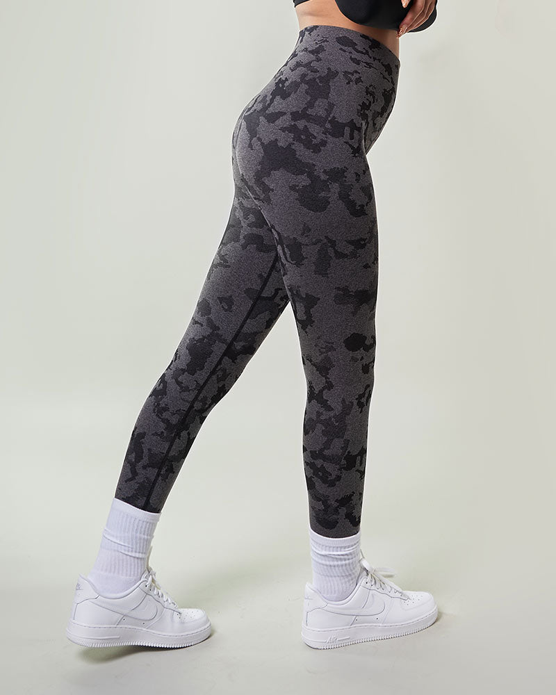 habit de sport femme legging sexy taille haute CAMO ceinture gainante et opaque pour un soutien optimal