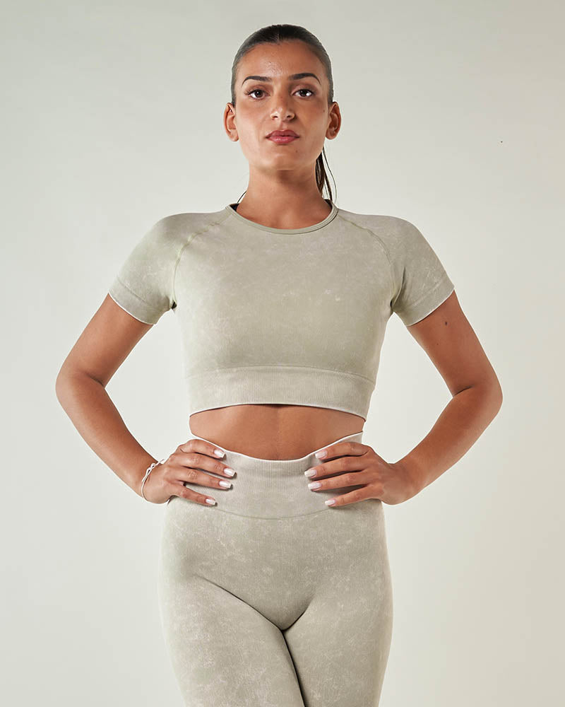 LUNA Green Sports Crop Top