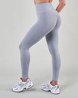 Legging taille haute femme tendance sport EVY Gris Reaverfit, avec maintien supérieur pour performance maximale 