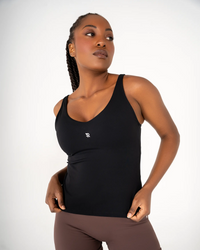 Débardeur à brassière intégrée AURA Noir