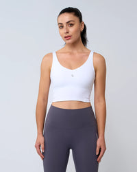 Camiseta sin mangas con sujetador integrado PURE White