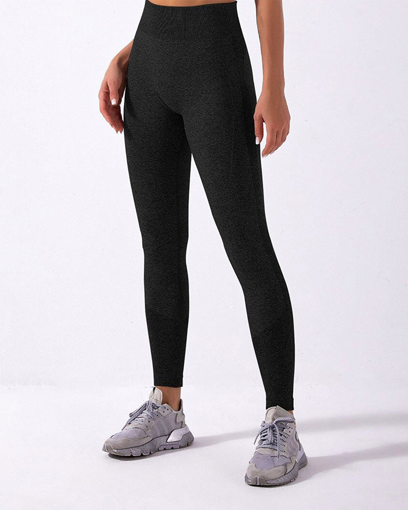 Legging sport Push-Up gainant noir ANEGELE Élégant confortable squat proof et taille haute pour femme sportive