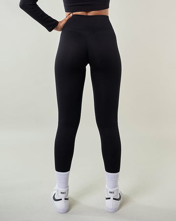 High Waist Sports Leggings COCOON Black Reaverfit
