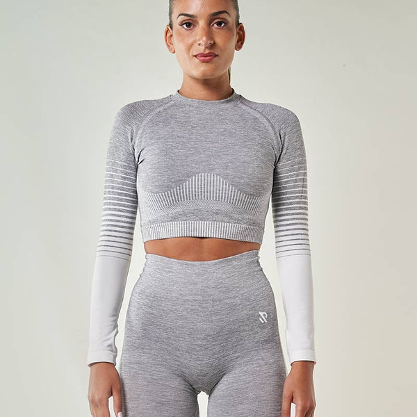 Crop top discount manche longue sport