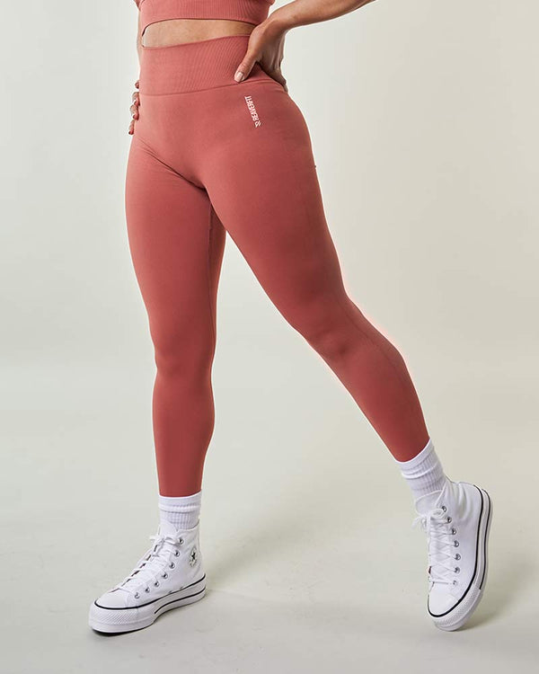 Habit de sport femme confort et élégance avec le Legging de sport taille haute JOY Ambre - parfait pour le running, la musculation, le yoga et le quotidien