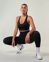 Legging activewear athleisure de sport anti-cellulite JOY Noir Reaverfit 2023 - offre une flexibilité et un confort inégalés